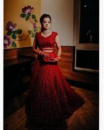 Red Sequence Lehenga with Heavy Sequence Work Design