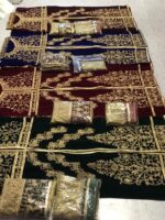 Stylish Wine Color Heavy Embroidery Front And Back Fancy Thread Work With Stone Work Long Skirt Suit