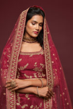 Maroon Art Silk Fabric Sequence Embroidery Work Lehenga-FDVEP7802MAROON (4) Maroon Art Silk Fabric Sequence Embroidery Work Lehenga