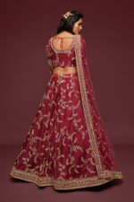 Maroon Art Silk Fabric Sequence Embroidery Work Lehenga-FDVEP7802MAROON (5) Maroon Art Silk Fabric Sequence Embroidery Work Lehenga