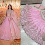 Stylish Beautiful Peach Soft Net With Heavy Sequence Work With Cancan Lehenga