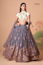 Grey Color Soft Net Fabric Sequence Embroidery With Mirror Work Lehenga-FDVEP7321GREY (1) Grey Color Soft Net Fabric Sequence Embroidery With Mirror Work Lehenga