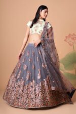 Grey Color Soft Net Fabric Sequence Embroidery With Mirror Work Lehenga-FDVEP7321GREY (3) Grey Color Soft Net Fabric Sequence Embroidery With Mirror Work Lehenga