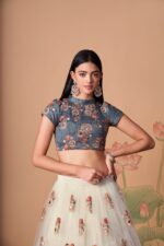 Off White Color Soft Net Fabric Sequence Embroidery With Mirror Work Lehenga-FDVEP7322OFFWHITE (5) Off White Color Soft Net Fabric Sequence Embroidery With Mirror Work Lehenga