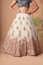 Off White Color Soft Net Fabric Sequence Embroidery With Mirror Work Lehenga-FDVEP7322OFFWHITE (8) Off White Color Soft Net Fabric Sequence Embroidery With Mirror Work Lehenga