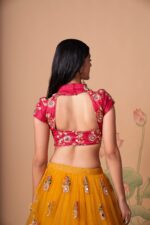 Yellow Color Soft Net Fabric Sequence Embroidery With Mirror Work Lehenga-FDVEP7324YELLOW (6) Yellow Color Soft Net Fabric Sequence Embroidery With Mirror Work Lehenga