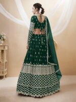 Green Color Georgette Fabric Sequence Work Lehenga