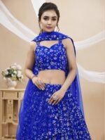 Blue Color Georgette Fabric Sequence Work Lehenga-FDVEP401BLUE (4) Blue Color Georgette Fabric Sequence Work Lehenga