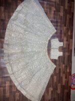 Gold Color Organza Silk Fabric Sequence Work Lehenga