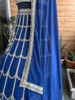 Light Blue Color Faux Georgette Fabric Sequence With Thread Work Lehenga Choli