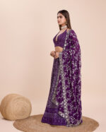 Purple Color Faux Georgette Fabric Sequence Thread Work Lehenga Choli