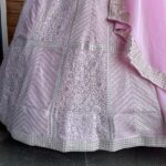 Light Pink Color Faux Georgette Fabric Sequence Thread Work Lehenga Choli