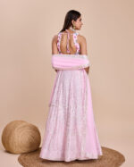 Light Pink Color Faux Georgette Fabric Sequence Thread Work Lehenga Choli