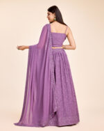 Light Purple Color Faux Georgette Fabric Sequence Embroidery Work Lehenga Choli Light Purple Color Faux Georgette Fabric Sequence Embroidery Work Lehenga Choli