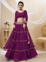 Purple Color Georgette Fabric Lehenga