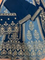 Blue Color Faux Georgette Fabric Sequence Embroidery Work Lehenga Choli