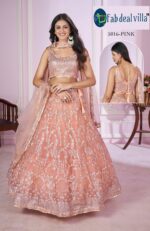 Pink Color Soft Net Fabric Lehenga