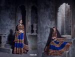 Blue Color Cotton Fabric Navratri Festival Lehenga