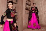Pink Color Cotton Fabric Navratri Festival Lehenga