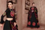 Black Color Cotton Fabric Navratri Festival Lehenga