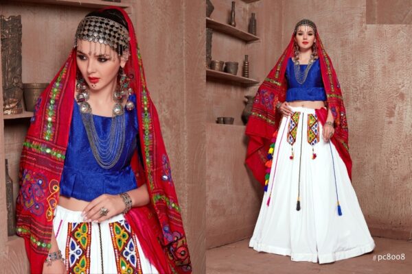 Multi Color Cotton Fabric Navratri Festival Lehenga