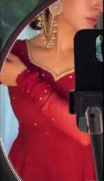 Maroon Color Soft Georgette Fabric Sequence Work Anarkali Suit