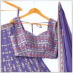 Rosy Purple Color Faux Georgette Fabric Sequence Embroidery Work Lehenga Choli