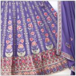 Rosy Purple Color Faux Georgette Fabric Sequence Embroidery Work Lehenga Choli