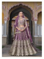 Lavender Color Heavy Butterfly Net Fabric Beautiful Embroidery Work Bridal Lehenga-FDVVFSANGAM4006LAVENDER (1) Lavender Color Heavy Butterfly Net Fabric Beautiful Embroidery Work Bridal Lehenga