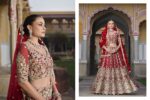 Red Color Heavy Butterfly Net Fabric Beautiful Embroidery Work Bridal Lehenga