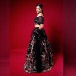 Black Color Faux Georgette Fabric Thread With Sequence Work Lehenga-FDVKDQRC315BLACK (2) Black Color Faux Georgette Fabric Thread With Sequence Work Lehenga