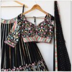 Black Color Star Faux Georgette Fabric Sequence Embroidery Work Lehenga Choli-FDVDZ2264BLACK (2) Black Color Star Faux Georgette Fabric Sequence Embroidery Work Lehenga Choli