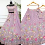 Light Purple Color Star Faux Georgette Fabric Sequence Embroidery Work Lehenga Choli-FDVDZ2266LIGHTPURPLE (3) Light Purple Color Star Faux Georgette Fabric Sequence Embroidery Work Lehenga Choli