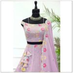 Light Purple Color Star Faux Georgette Fabric Sequence Embroidery Work Lehenga Choli-FDVDZ2266LIGHTPURPLE (7) Light Purple Color Star Faux Georgette Fabric Sequence Embroidery Work Lehenga Choli
