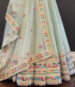 Sky Blue Color Star Faux Georgette Fabric Sequence Embroidery Work Lehenga Choli-FDVDZ2265SKYBLUE (2) Sky Blue Color Star Faux Georgette Fabric Sequence Embroidery Work Lehenga Choli