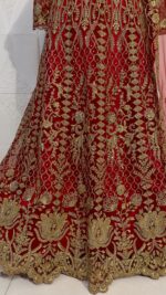 Maroon Color Heavy Butterfly Net Beautiful Embroidery Work Bridal Suit