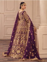 Wine Color Heavy Butterfly Net Beautiful Embroidery Work Bridal Suit