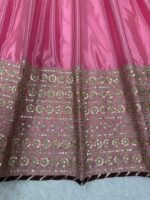 Baby Pink Color Chinon Fabric Thread With Sequence Work Suit
