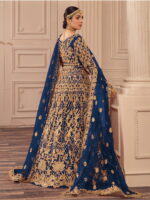Blue Color Heavy Butterfly Net Beautiful Embroidery Work Bridal Suit