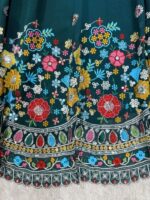 Dark Teal Blue Color Faux Georgette Fabric Lehenga