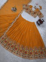Fanta Color Faux Georgette Fabric Lehenga-FDVKDQRC358FANTA (11) Fanta Color Faux Georgette Fabric Lehenga