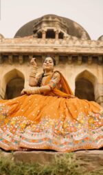 Fanta Color Faux Georgette Fabric Lehenga-FDVKDQRC358FANTA (2) Fanta Color Faux Georgette Fabric Lehenga