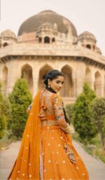 Fanta Color Faux Georgette Fabric Lehenga-FDVKDQRC358FANTA (5) Fanta Color Faux Georgette Fabric Lehenga