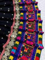 Navratri Special Black Color Faux Georgette Fabric Lehenga