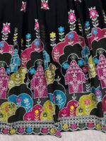 Navratri Special Black Color Faux Georgette Fabric Lehenga