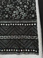 Black Color Faux Georgette Fabric With Real Mirror Work Suit