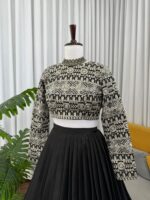 Black Color Tabby Organza Fabric Sukhmani Gambhir Lehenga