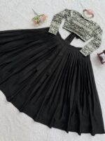Black Color Tabby Organza Fabric Sukhmani Gambhir Lehenga