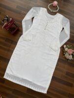 Bollywood Actress Aneet Padda White Faux Georgette Fabric Saiyaara Movie Top