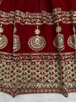 Maroon Color Faux Georgette Fabric Thread With Sequence Work Anarkali Suit